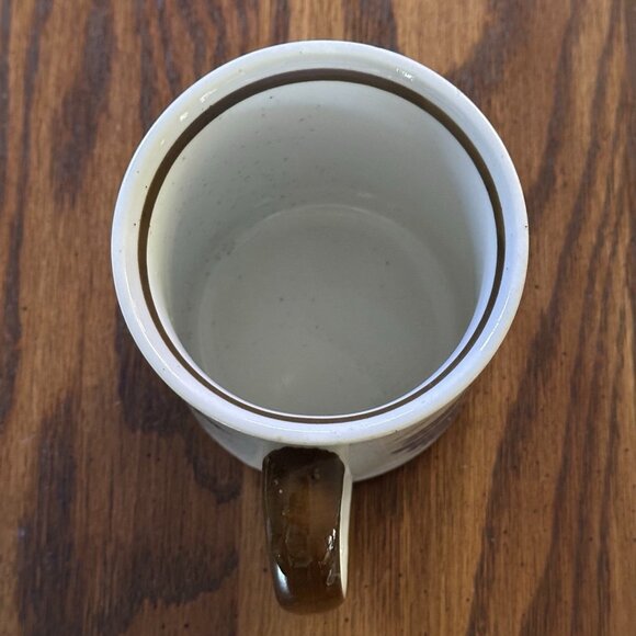 Vintage Coffee Mug Speckled Otagiri Japan Fishing Boats Seagulls Beach Sun - Picture 6 of 10